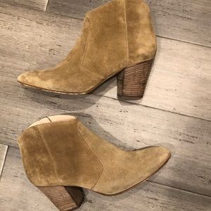 Club Monaco Brooklyn Suede Taupe Booties